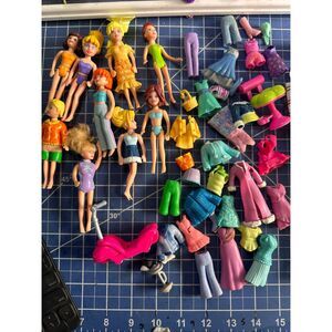 Polly Pocket Fashion doll, clothes and accessory bundle vtg 1990s 24427